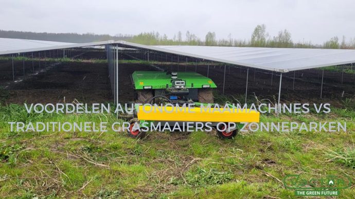 Voordelen Autonome Maaimachine tov Brandstof Grasmaaiers op Zonneparken